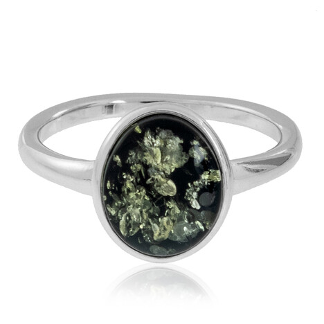 Anillo en plata con Ámbar báltico (dagen)