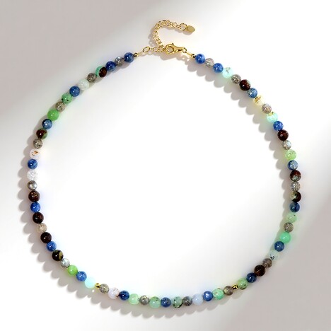 Collana in argento con Ematite Dorata (Riya)