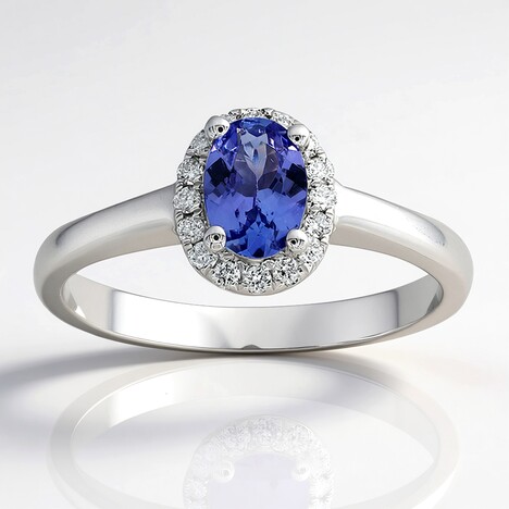 Anello in oro con Tanzanite AAA