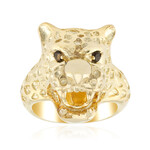 Zilveren ring met rookkwartskristallen