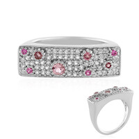 Anello in argento con Tormalina Rosa Brasiliana