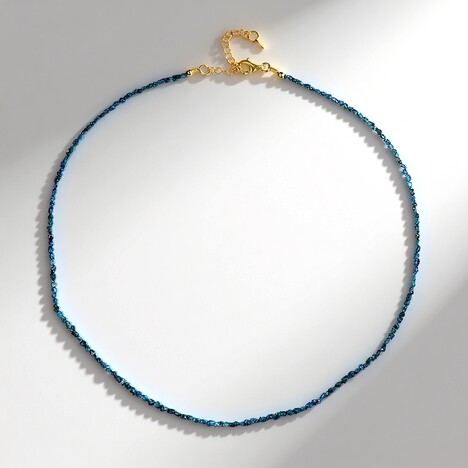 Collana in argento con Diamante Blu