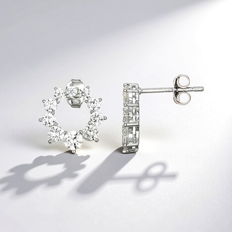 Orecchini in argento con Zircone (Adela Silber)