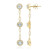 Pendientes en oro con Aguamarina de Brasill AAA (CIRARI)