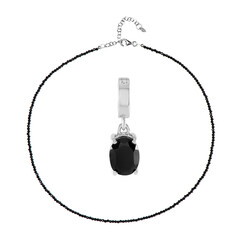 Schwarzer Spinell-Silberset