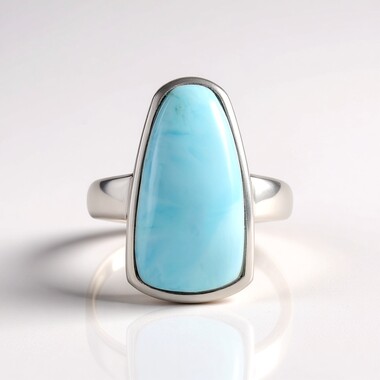 Anello in argento con Larimar (KM by Juwelo)