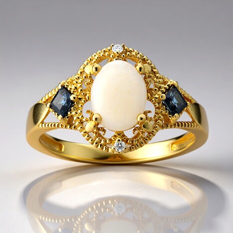 Anello in oro con Opale Australiano (CIRARI)