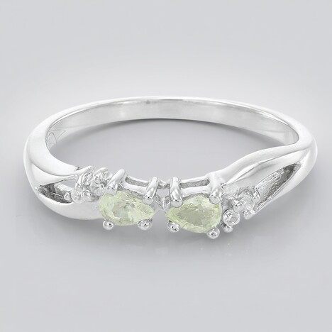 Anello placcato in platino con Tormalina Cuprian