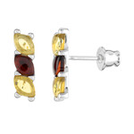 Baltischer Bernstein-Silberohrringe (dagen)