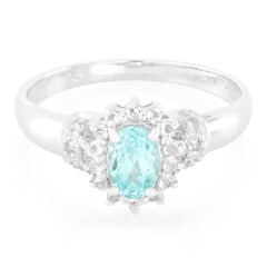 Blauer Apatit-Silberring