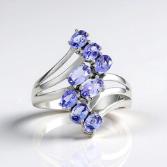 Anello in argento con Tanzanite