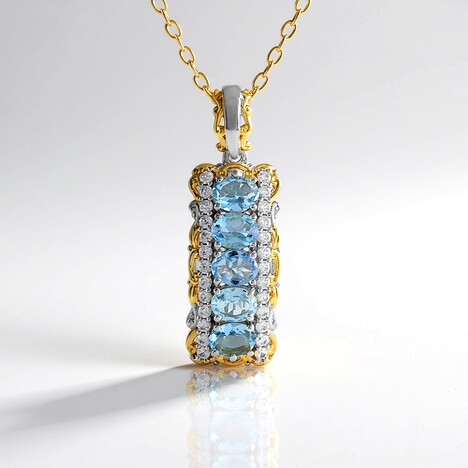 Collana in argento con Acquamarina (Gems en Vogue)