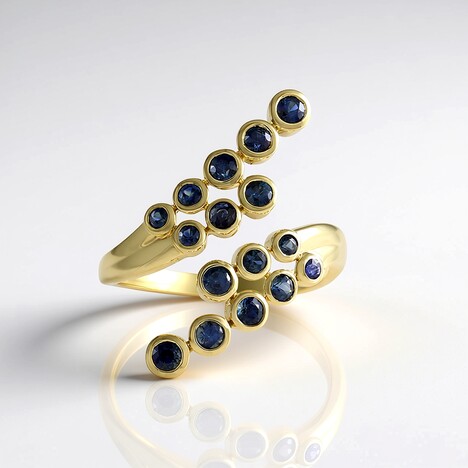 Anello in oro con Zaffiro Blu (de Melo Gold)