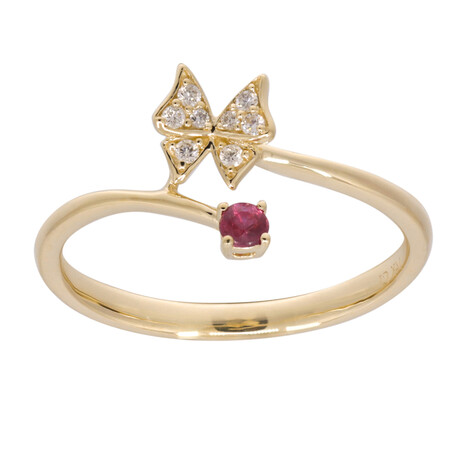 Anello in oro con Rubino Mozambico AAA (CIRARI)