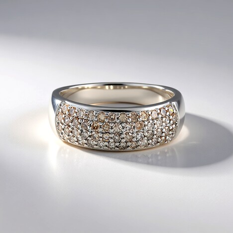 Anello in oro con Diamante Cioccolato I3  (KM by Juwelo)