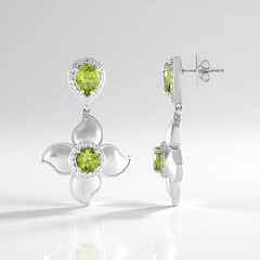 Orecchini in argento con Peridoto (Dallas Prince Designs)