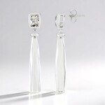 Orecchini in argento con Quarzo Bianco (KM by Juwelo)
