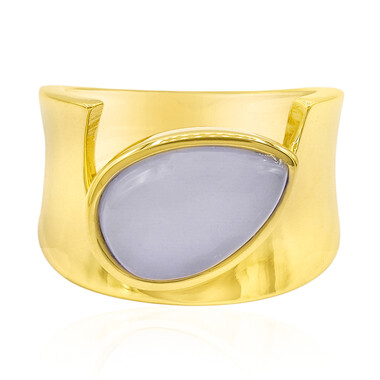 Blauer Chalzedon-Silberring (MONOSONO COLLECTION)