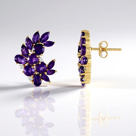 Orecchini in argento con Ametista Zambiana (de Melo)