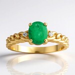 Anello in oro con Smeraldo Zambia