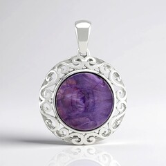 Ciondolo in argento con Charoite