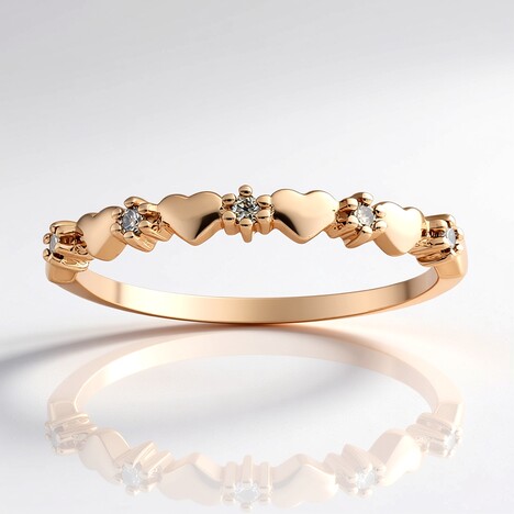 Anello in oro con Diamante Rose de France SI1 di Argyle (Annette)