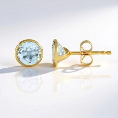 Orecchini in argento con Topazio Blu Cielo