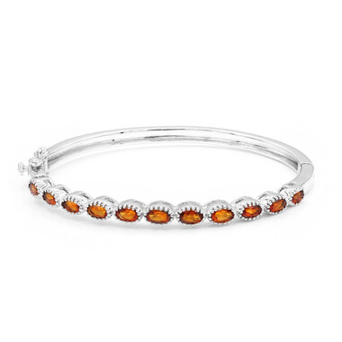 Mandarin-Citrin-Silberarmreif