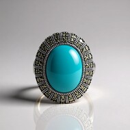 Anillo en plata con Amazonita (Annette classic)