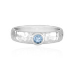Anillo en plata con Aguamarina de Brasil