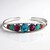 Bracciale in argento con Turchese Kingman Mohave Blu (Jones Lee)