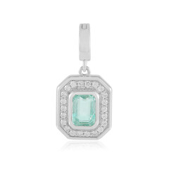 Ciondolo in argento con Smeraldo Color Paraiba