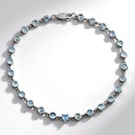 Bracelet en argent et Aigue-marine du Brésil