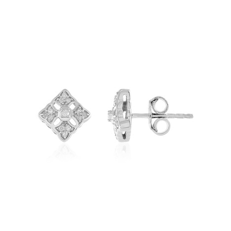 Pendientes en plata con Diamante I2 (I)