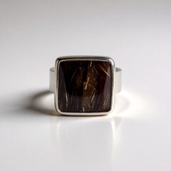 Anello in argento con Agata Prairie
