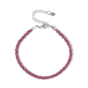 Bracciale in argento con Granato Magenta