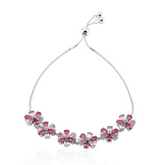 Edelstein-Silberarmband