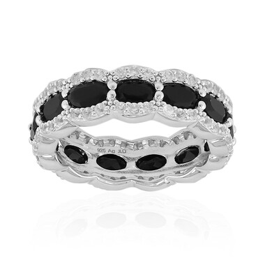 Schwarzer Onyx-Silberring
