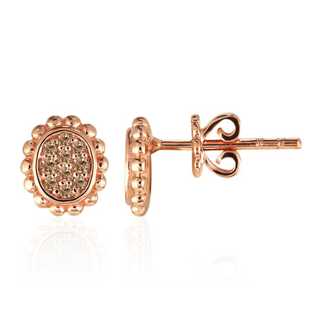 SI1 Argyle-Rose de France-Brillant-Goldohrringe (Annette)