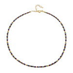 Edelstein-Silberhalskette