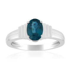 Anillo en plata con Cianita verde
