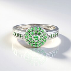 Anello in argento con Tsavorite della Tanzania
