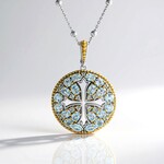 Collana in argento con Topazio Blu Cielo (Dallas Prince Designs)