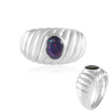 Zilveren ring met een Mezezo opaal (MONOSONO COLLECTION)