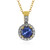 Zilveren halsketting met een blauwe ster saffier