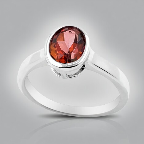 Anello in argento con Topazio Cranberry