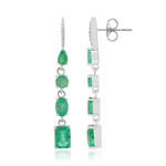 Pendientes en plata con Esmeralda Nova Era (de Melo Essence)