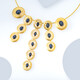 Zilveren hanger met blauwe ster saffieren (MONOSONO COLLECTION)