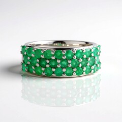 Anello in argento con Smeraldo Socoto