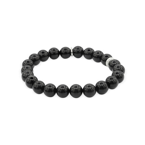 Brazalete en plata con Ónix negro
